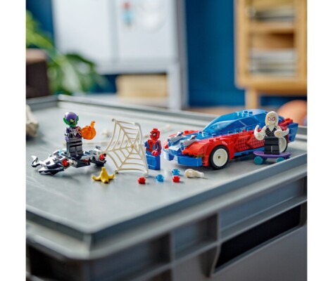 Конструкто LEGO Super Heroes Marvel Автомобиль для гонки Человека-Паука и Зеленый Гоблин-Веном 76279 детальное изображение Marvel Lego
