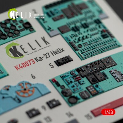 KA-27 Helix 3D interior decal for HobbyBoss kit 1/48 KELIK K48073 детальное изображение 3D Декали Афтермаркет