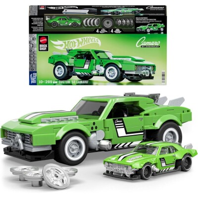 Коллекционная машинка-конструктор Hot Wheels Brick Shop Speed Custom ’68 Camaro (JFT16) детальное изображение Hot Wheels 