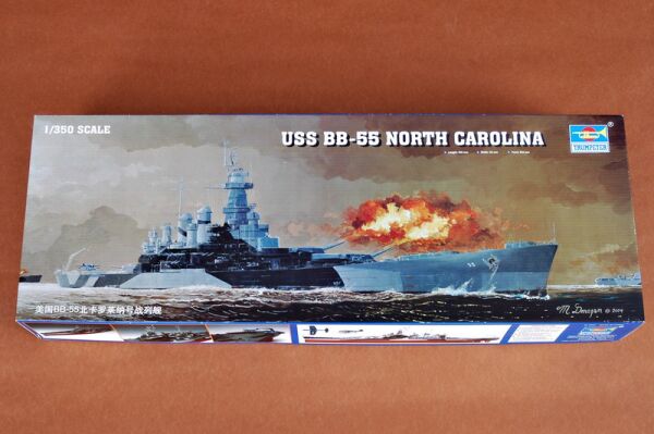 Scale model 1/350 USS BB-55North Carolina battleship Trumpeter 05303 детальное изображение Флот 1/350 Флот
