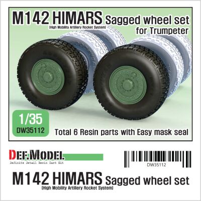 US M142 HIMARS SAGGED WHEEL SET ( FOR TRUMPETER 1/35) детальное изображение Смоляные колёса Афтермаркет