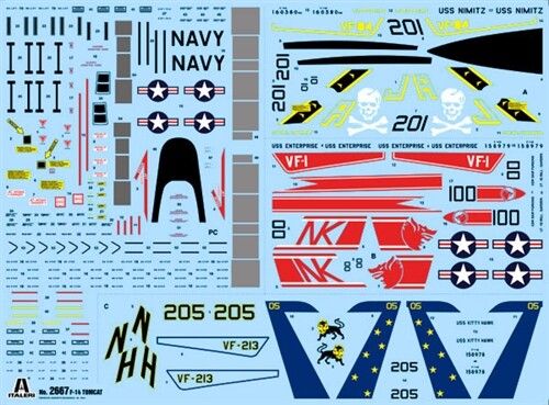 Збірна модель 1/48 Літак  F-14A Tomcat Italeri 2667 детальное изображение Самолеты 1/48 Самолеты