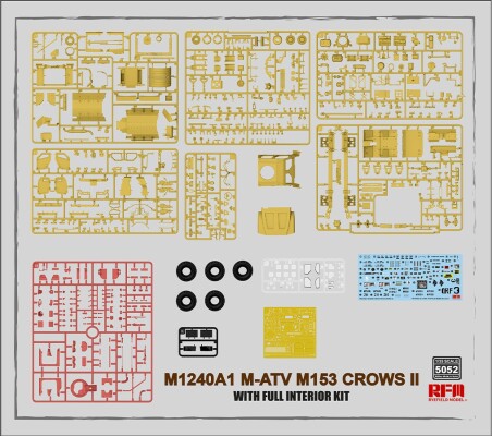 Сборная модель 1/35 Американский бронеавтомобиль M1240A1 M-ATV M153 CROWS II с полным интерьером РФМ детальное изображение Автомобили 1/35 Автомобили
