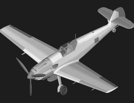 Сборная модель 1/32 Самолет Мессершмитт Bf 109E-4 Трумпетер 02289 детальное изображение Самолеты 1/32 Самолеты