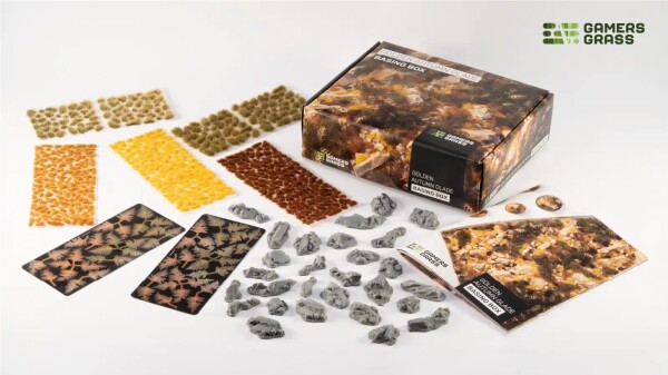 Набір для декорування підставок золота осінь Golden Autumn Glade Basing Box Gamers Grass GGSB-GAGBB детальное изображение Наборы деталировки Диорамы