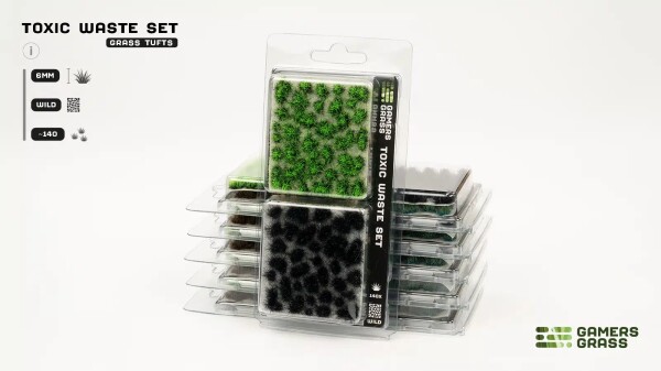 Набір пучків трави токсичної Toxic Waste Set (4-6 мм) Gamers Grass GGSET-TW детальное изображение Наборы деталировки Диорамы