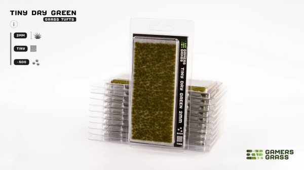 Набір пучків трави сухої зеленої Tiny Dry Green 2мм Gamers Grass GGTT-DG детальное изображение Наборы деталировки Диорамы