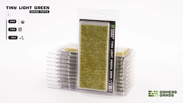 Набір пучків трави світлої зелено Tiny Light Green 2мм Gamers Grass GGTT-LG детальное изображение Наборы деталировки Диорамы