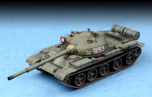 Сборная модель 1/72 советский танк Т-62 модификция 1962 года Трумпетер 07146 детальное изображение Бронетехника 1/72 Бронетехника