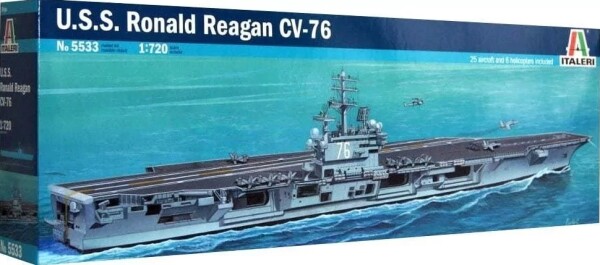 Збірна модель 1/720 Авіаносець ВМС США Ronald Reagan Italeri 5533 детальное изображение Флот 1/720 Флот