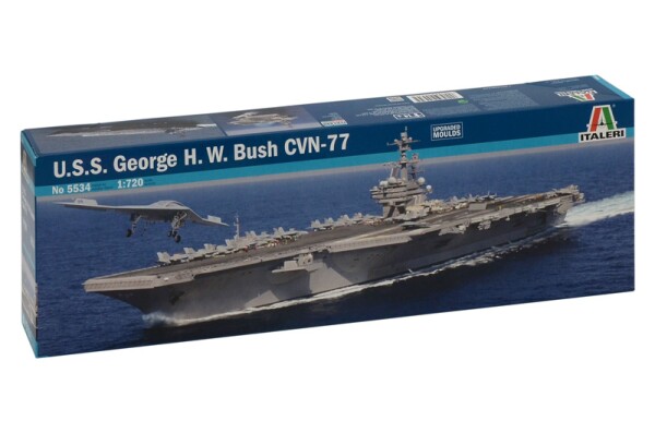 Збірна модель 1/720 Авіаносець ВМС США ДЖОРДЖ Г. У. БУШ CVN-77 Italeri 5534 детальное изображение Флот 1/720 Флот