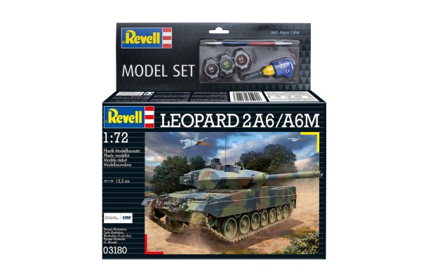 Збірна модель 1/72 танк Model Set Леопард 2A6/A6M Revell 63180 детальное изображение Бронетехника 1/72 Бронетехника