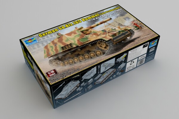 Збірна модель 1/16 Німецька самохідна гаубиця Hummel (пізня модель) Trumpeter 00953 детальное изображение Бронетехника 1/16 Бронетехника