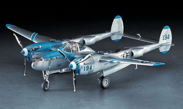 Збірна модель 1/72 Літак Lockheed P-38J Lightning &quot;Virginia Marie&quot; Hasegawa 09101 детальное изображение Самолеты 1/48 Самолеты