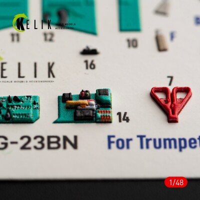 MiG-23 BN декаль інтер'єр для комплекту Trumpeter 1/48 KELIK K48198 детальное изображение 3D Декали Афтермаркет