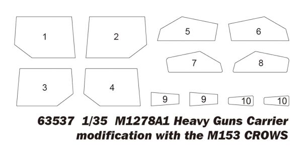 Сборная модель 1/35 автомобиль M1278A1 Heavy Guns Carrier c M153 CROWS ILoveKit 63537 детальное изображение Автомобили 1/35 Автомобили