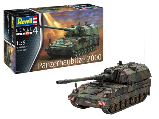 Збірна модель 1/35 САУ Panzerhaubitze 2000 Revell 03279 детальное изображение Артиллерия 1/35 Артиллерия