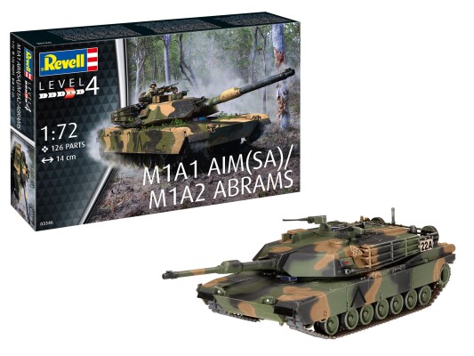 Збірна модель 1/72 танк Abrams M1A1 AIM(SA) / M1A2 Revell 03346 детальное изображение Бронетехника 1/72 Бронетехника
