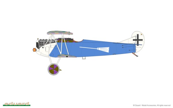 Збірна модель 1/48 Німецький винищувач Fokker D.VII (OAW) Eduard 8136 детальное изображение Самолеты 1/48 Самолеты