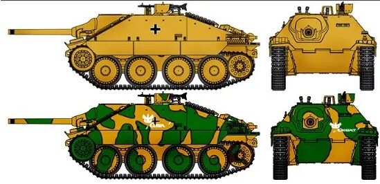 Збірна модель 1/35 САУ Jagdpanther 38(t) Hetzer &quot;Рання версія&quot; Academy 13278 детальное изображение Бронетехника 1/35 Бронетехника