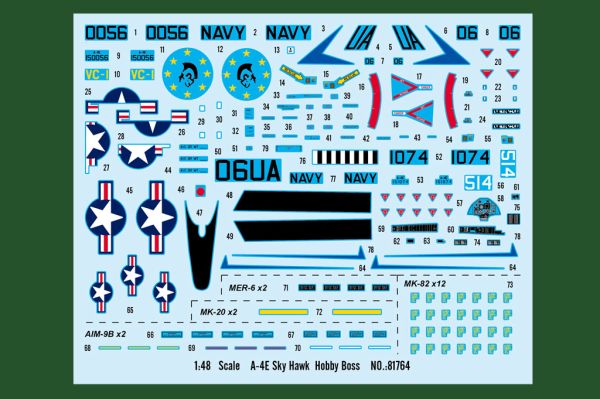 Buildable model US A-4E Sky Hawk attack aircraft детальное изображение Самолеты 1/48 Самолеты