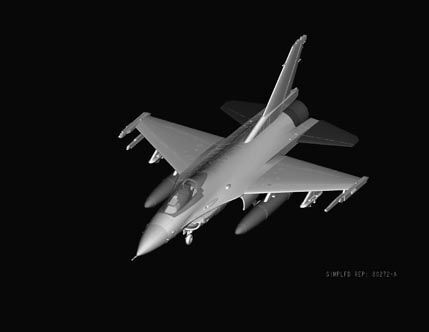 Сборная модель американского истребителя F-16A Fighting Falcon детальное изображение Самолеты 1/72 Самолеты