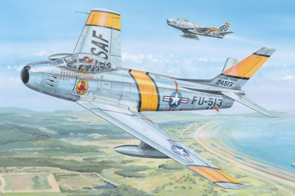 Збірна модель 1/18 Літак F-86F-30 "Sabre" HobbyBoss 81808 детальное изображение Самолеты 1/18 Самолеты