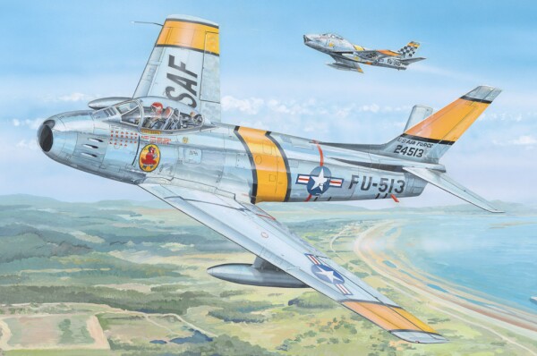 Збірна модель 1/18 Літак F-86F-30 &quot;Sabre&quot; HobbyBoss 81808 детальное изображение Самолеты 1/18 Самолеты