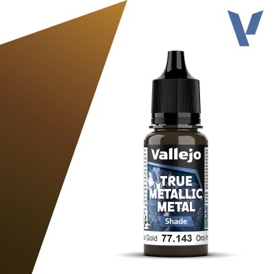 Акрилова фарба Імперське Золото Темний тон (Imperial Gold Shade) Vallejo True Metallic Metal VAL 77143 детальное изображение True Metallic Metal Vallejo