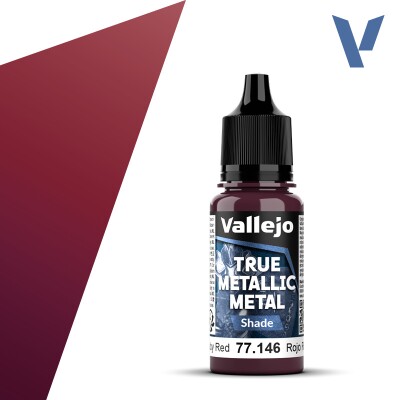 Акрилова фарба Рубіново-червоний Темний тон (Ruby Red Shade) Vallejo True Metallic Metal VAL 77146 детальное изображение True Metallic Metal Vallejo