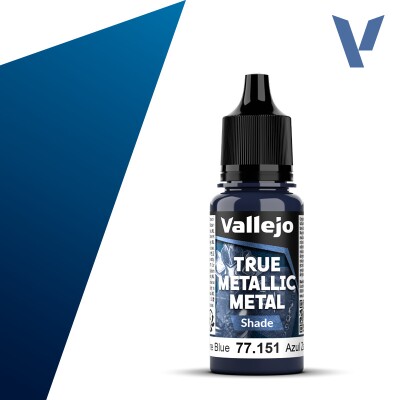 Acrylic paint Sapphire Blue Dark tone Vallejo True Metallic Metal VAL 77151 детальное изображение True Metallic Metal Vallejo