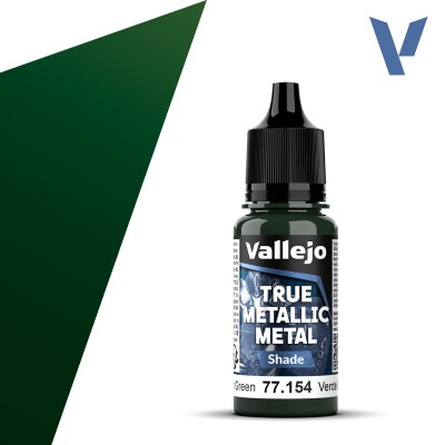 Акрилова фарба Сутінково-зелений Темний тон (Dusken Green Shade) Vallejo True Metallic Metal VAL 77154 детальное изображение True Metallic Metal Vallejo