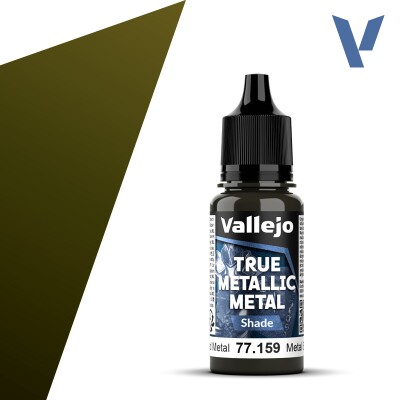 Акрилова фарба Старий метал Темний тон (Aged Metal Shade) Vallejo True Metallic Metal VAL 77159 детальное изображение True Metallic Metal Vallejo