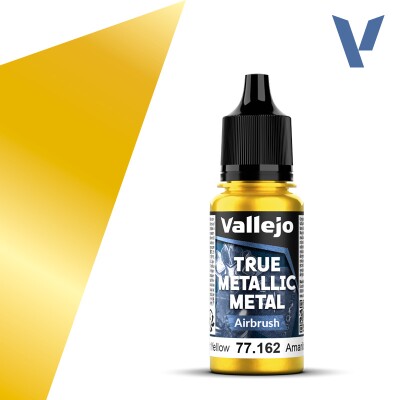 Акрилова фарба Сяючий жовтий (Radiant Yellow airbrush) Vallejo True Metallic Metal 77162 детальное изображение True Metallic Metal Vallejo