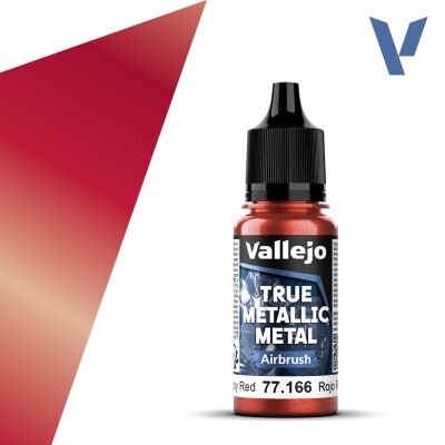 Acrylic paint Ruby Red airbrush Vallejo True Metallic 77166 детальное изображение True Metallic Metal Vallejo