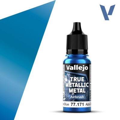 Acrylic paint Sapphire Blue airbrush Vallejo True Metallic 77171 детальное изображение True Metallic Metal Vallejo