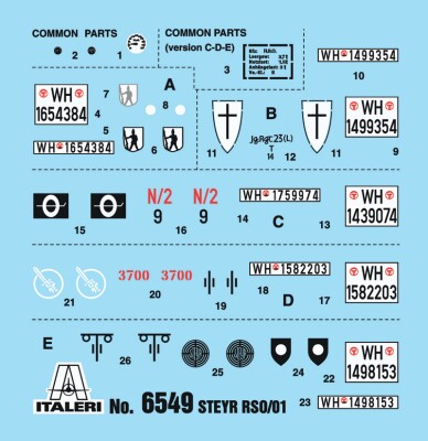 Збірна модель 1/35 Steyr RSO/01 з німецькими солдатами Italeri 6549 детальное изображение Автомобили 1/35 Автомобили