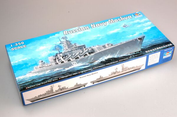 Збірна модель крейсера &quot;москва&quot; детальное изображение Флот 1/350 Флот