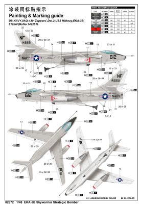 Scale model 1/48 EKA-3B Skywarrior  Trumpeter 02872 детальное изображение Самолеты 1/48 Самолеты