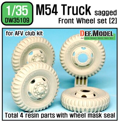 US M54A2 Cargo Truck Sagged Front wheel set)2)- Military type( for AFV club 1/35) детальное изображение Смоляные колёса Афтермаркет