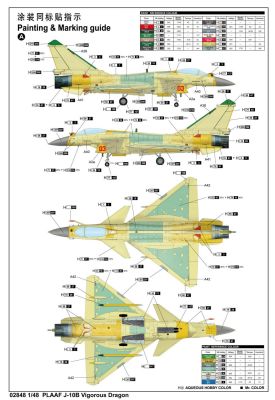 Збірна модель літака PLAAF J-10B Vigorous Dragon детальное изображение Самолеты 1/48 Самолеты