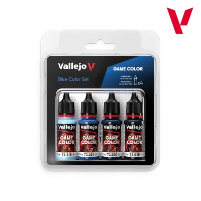 Набор акриловых красок Game Color Синие оттенки (Blue Color Set) 4 шт VAL 72376 детальное изображение Наборы красок Краски