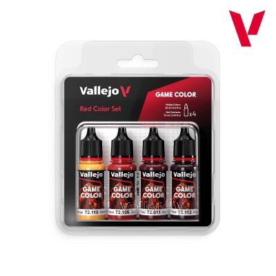 Набор акриловых красок Game Color Красные оттенки (Red Color Set) 4 шт VAL 72377 детальное изображение Наборы красок Краски