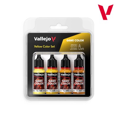 Набор акриловых красок Game Color Жёлтые оттенки (Yellow Color Set) 4 шт VAL 72378 детальное изображение Наборы красок Краски