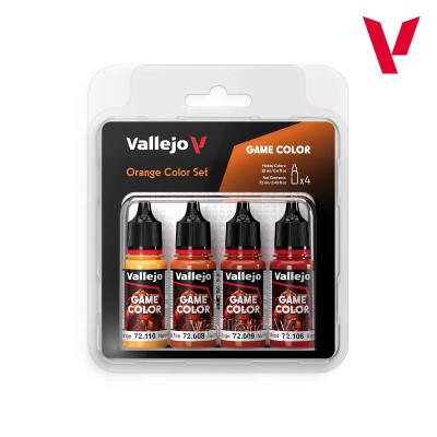 Набор акриловых красок Game Color Оранжевые оттенки (Orange Color Set) 4 шт VAL 72381 детальное изображение Наборы красок Краски