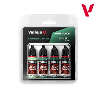 Набор акриловых красок Game Color Холодные зелёные оттенки (Cold green Color Set) 4 шт VAL 72383 детальное изображение Наборы красок Краски