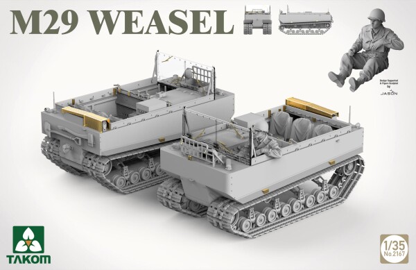 Збірна модель 1/35 Легкий гусеничний транспортер-амфібія M29 Weasel Takom 2167 детальное изображение Бронетехника 1/35 Бронетехника