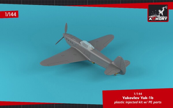 Сборная модель 1/144 Советский истребитель Яковлев Як-1б ранний (зелёно-чёрный камуфляж) Armory детальное изображение Самолеты 1/144 Самолеты