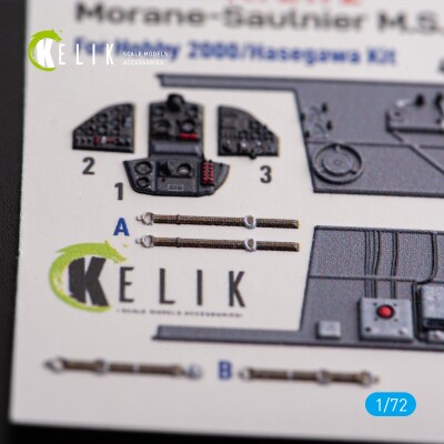 Morane-Saulnier M.S.406 3D декаль інтер'єр для комплекту Hobby 2000/Hasegawa1/72 KELIK K72172 детальное изображение 3D Декали Афтермаркет