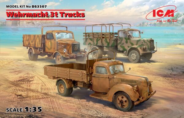 Вантажівки Wehrmacht 3t (V3000S, KHD S3000, L3000S) детальное изображение Автомобили 1/35 Автомобили